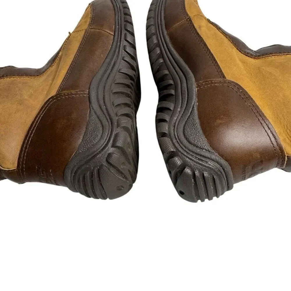 Ugg brown/ tan fur lined mixon leather boots size 5.5